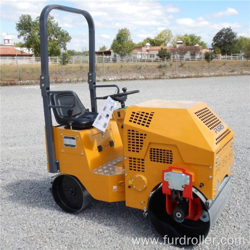 Price of small ride on vibratory mini double drum road roller FYL-860